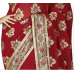 Fantastic Maroon Colored Embroidered Faux Georgette Saree